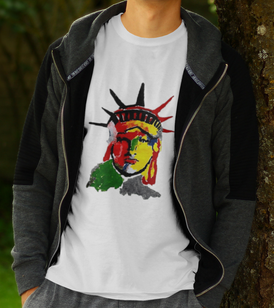 Liberty Pop Statue Of Liberty Paint Splatter T-Shirt