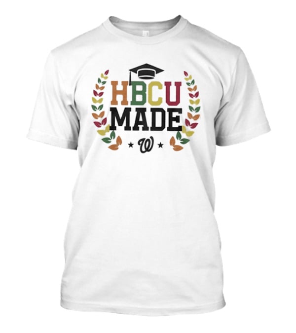 Nationals HBCU Made Night 2026 W Logo Graduation Cap Laurel T-Shirt