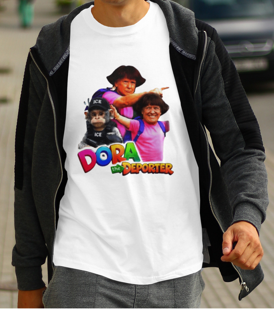 Dora The Deporter ICE Parody Cartoon T-Shirt