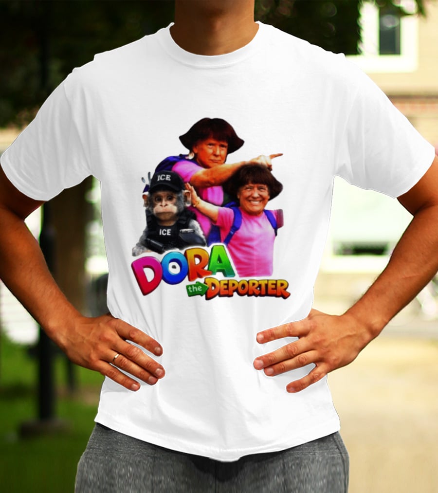 Dora The Deporter ICE Parody Cartoon T-Shirt