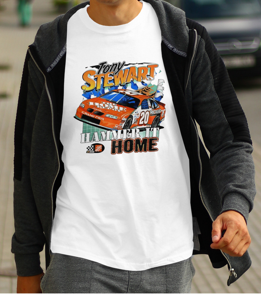 Tony Stewart Home Depot Racing 20 Pontiac NASCAR Hammer It Home T-Shirt