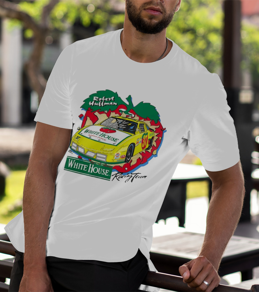Robert Huffman White House Apple Juice Racing Team Car 37 NASCAR T-Shirt