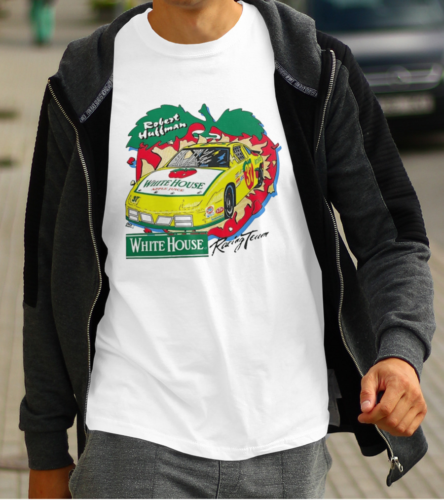 Robert Huffman White House Apple Juice Racing Team Car 37 NASCAR T-Shirt