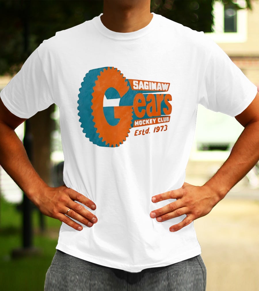 Saginaw Gears Hockey Club Estd 1973 Retro Team T-Shirt