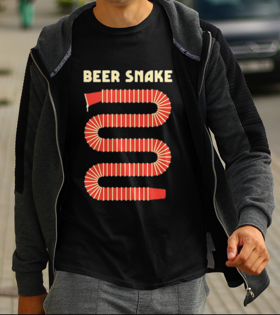 Beer Snake Drinking Game Party Festive Cups T-Shirt