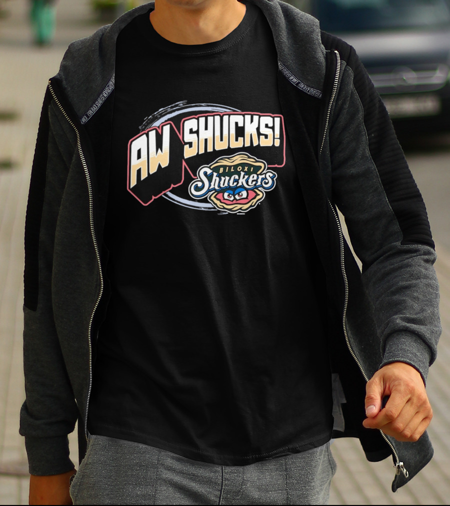 Aw Shucks Biloxi Shuckers Minor League Baseball T-Shirt