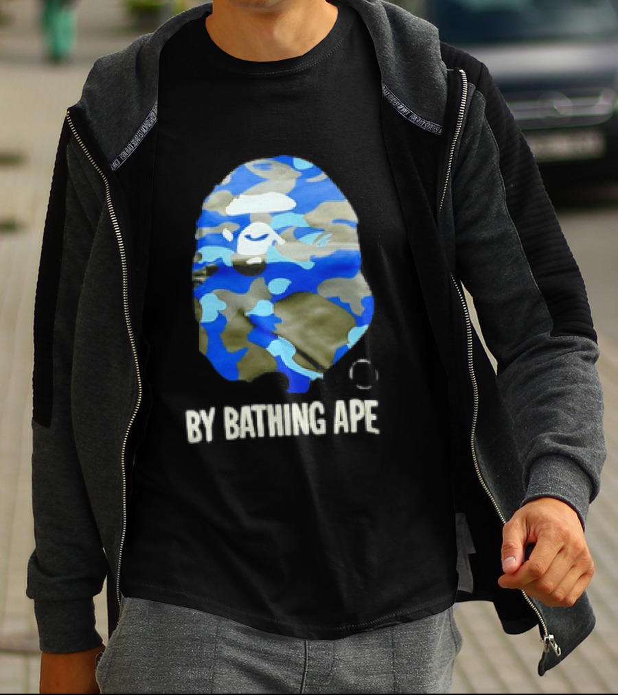 By Bathing APE Camouflage Blue Green T-Shirt