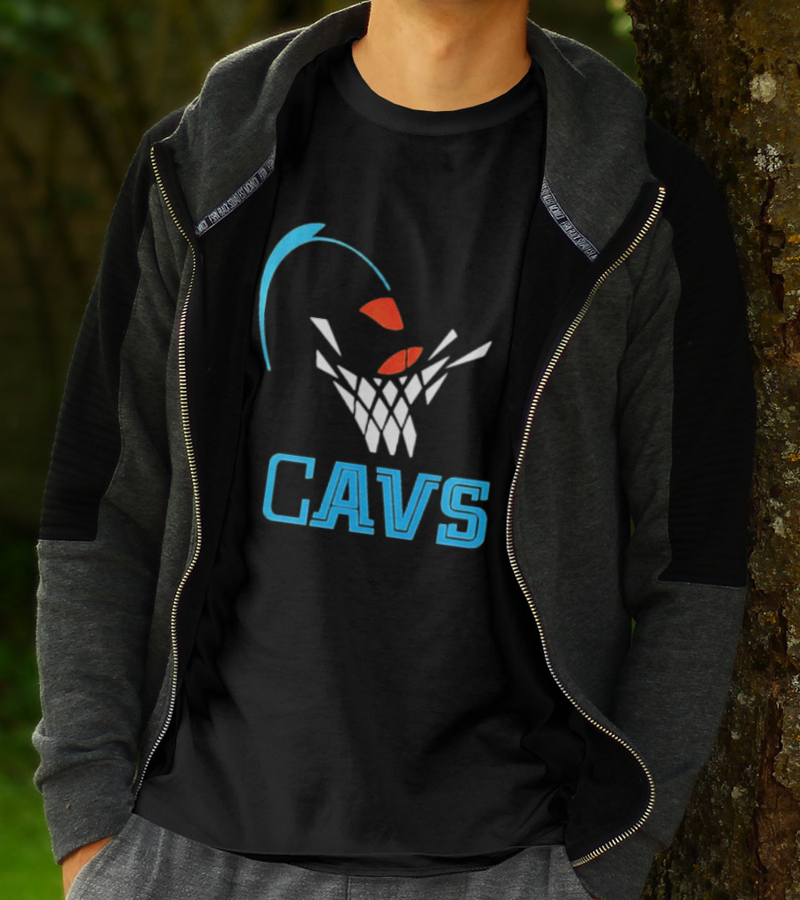 CAVS Cleveland Cavaliers Basketball Net Slam Dunk T-Shirt