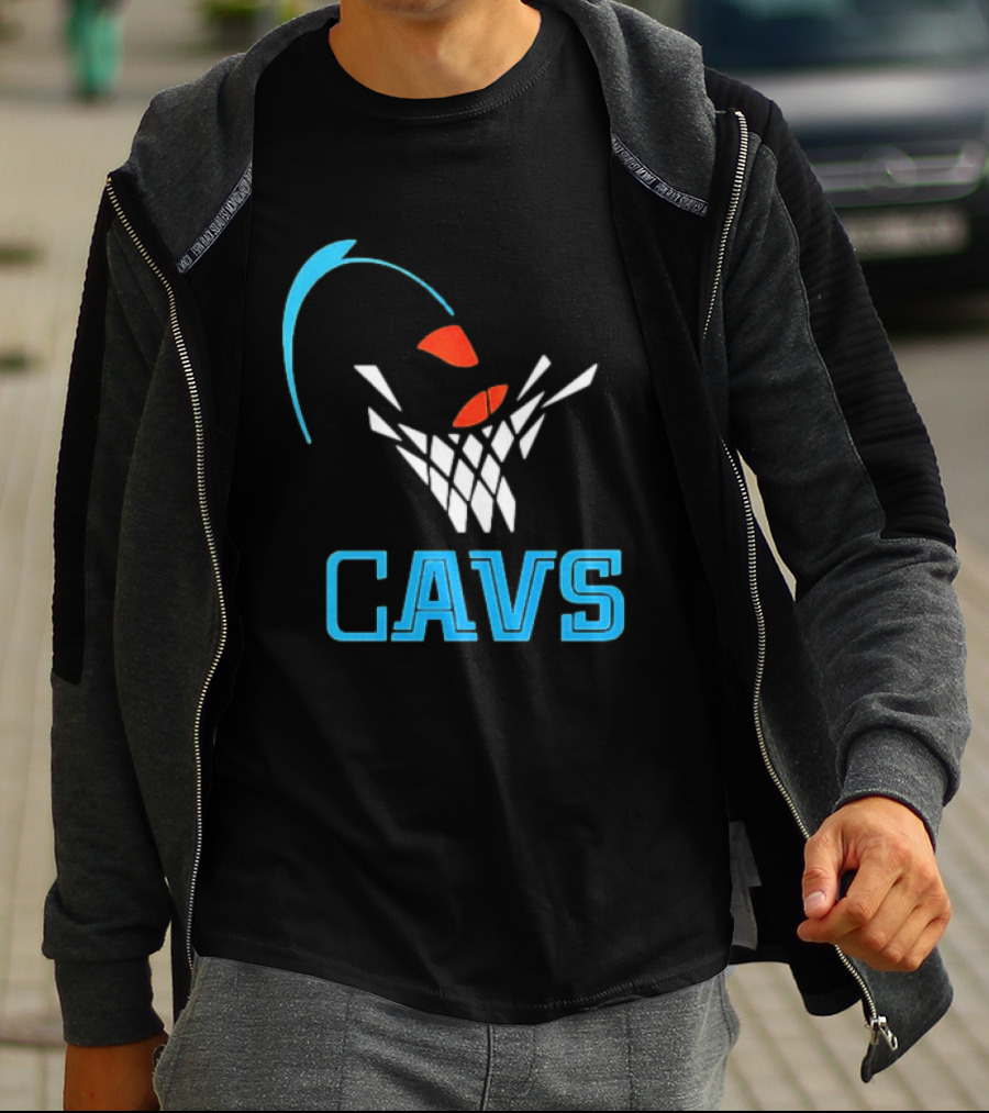CAVS Cleveland Cavaliers Basketball Net Slam Dunk T-Shirt