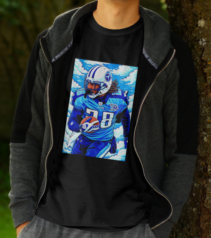 Chris Johnson 28 Tennessee Titans Running Back Football T-Shirt