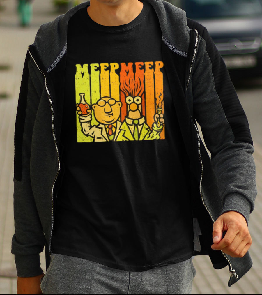 Dr. Bunsen Honeydew And Beaker Meep Meep Retro Chemistry Duo T-Shirt