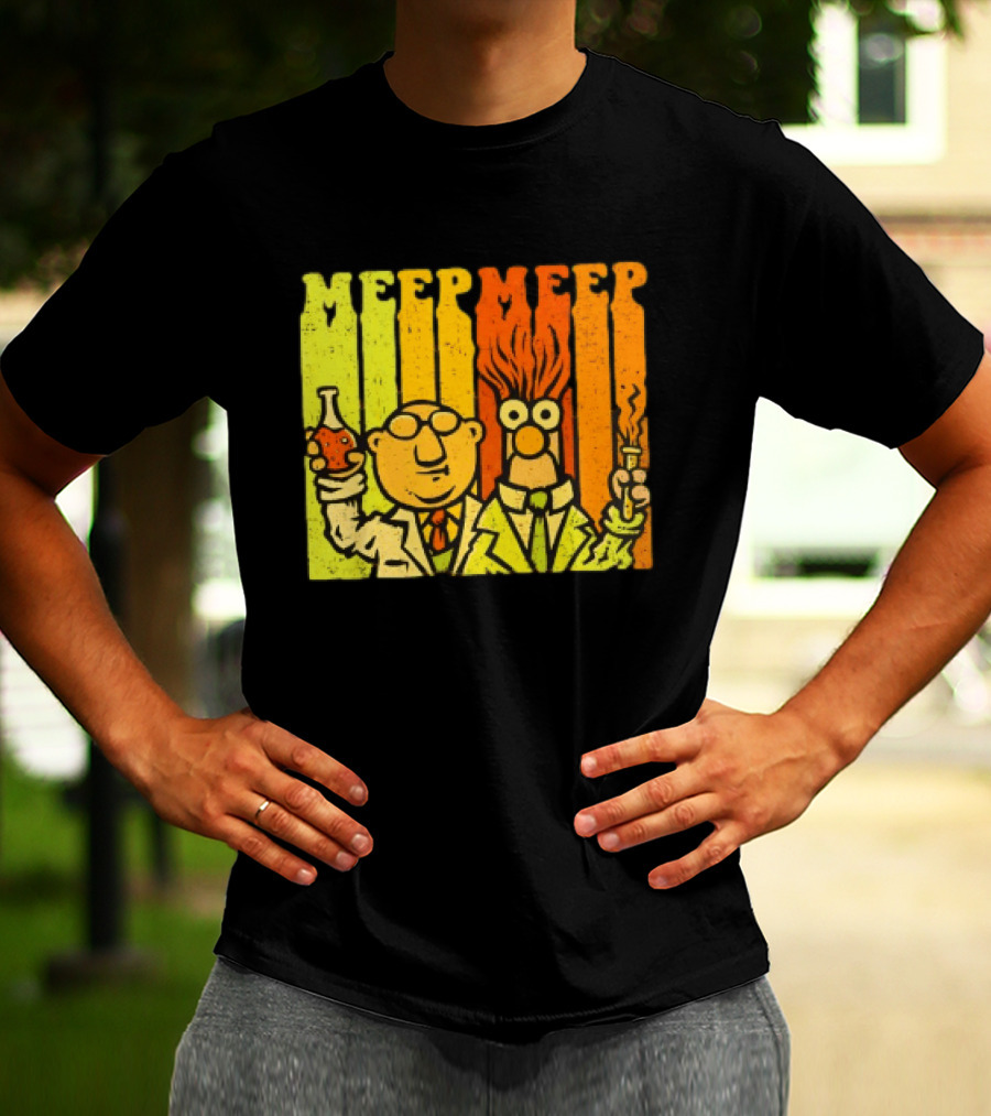 Dr. Bunsen Honeydew And Beaker Meep Meep Retro Chemistry Duo T-Shirt