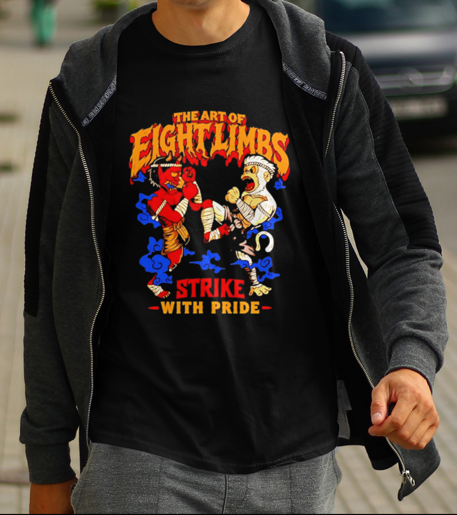 The Art Of Eight Limbs Strike With Pride Muay Thai Oni Hanuman T-Shirt