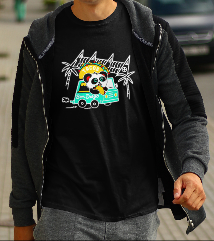 Tacos San Diego Panda Food Truck Adventure T-Shirt