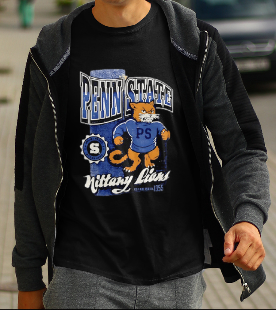 Penn State Nittany Lions PS Mascot Retro 1955 Established T-Shirt