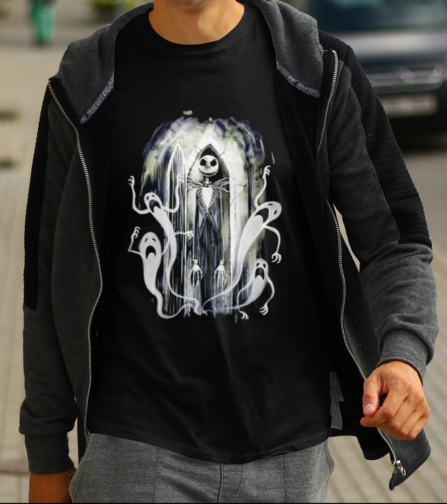 Jack Skellington The Nightmare Before Christmas Ghosts Arched Doorway T-Shirt
