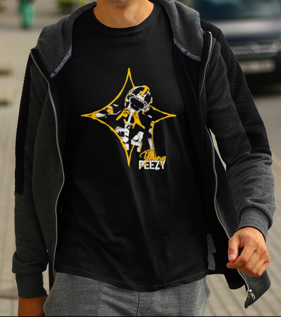 Joey Porter Jr Young Peezy Pittsburgh Steelers Distressed Starburst T-Shirt