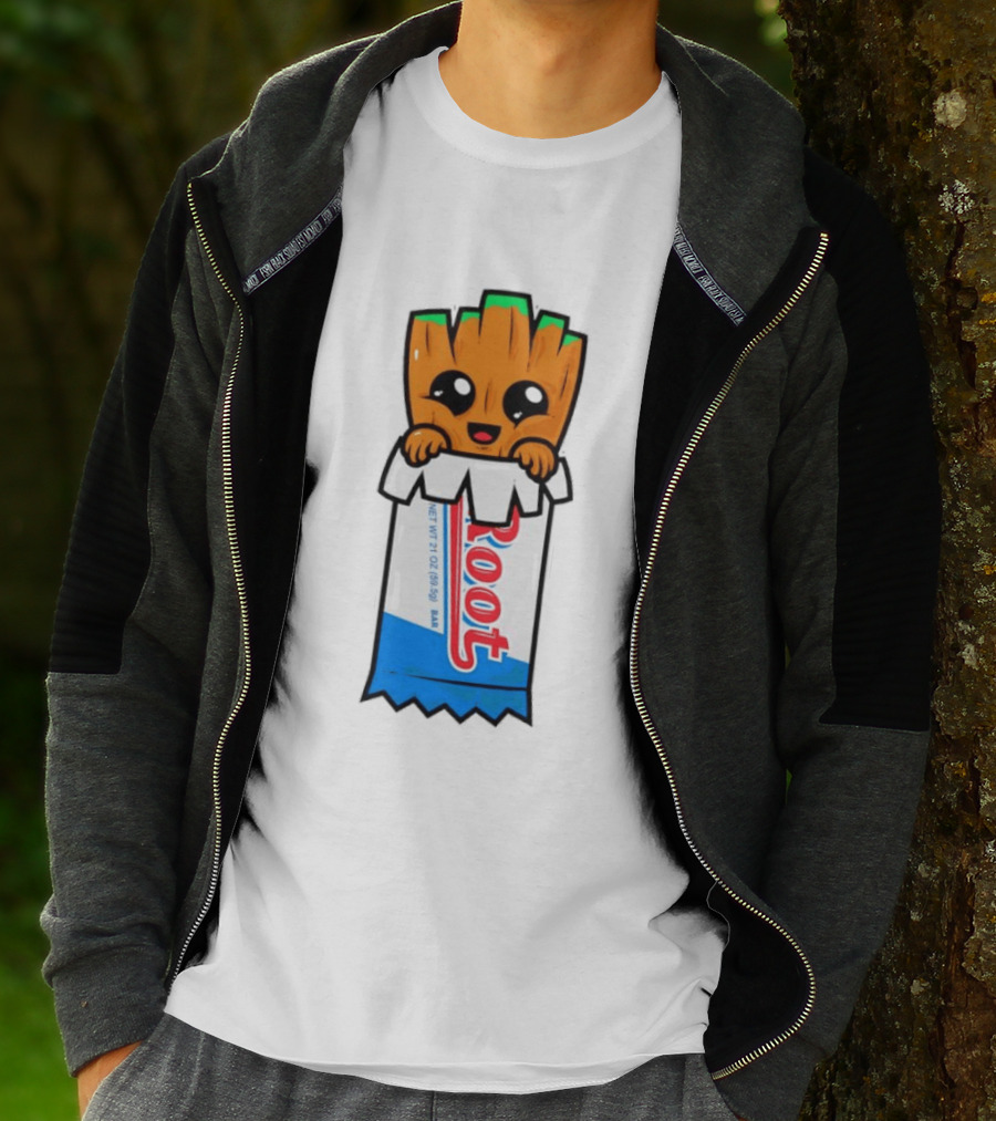 Baby Groot Guardians Of The Galaxy Root Candy Cartoon T-Shirt