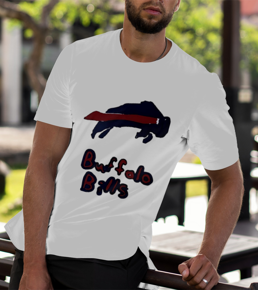 Buffalo Bills Iconic Blue Red Bison T-Shirt