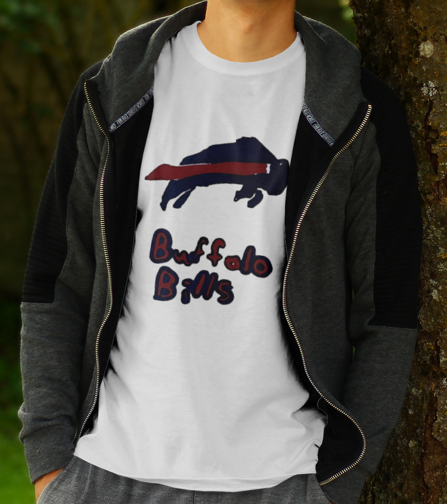 Buffalo Bills Iconic Blue Red Bison T-Shirt