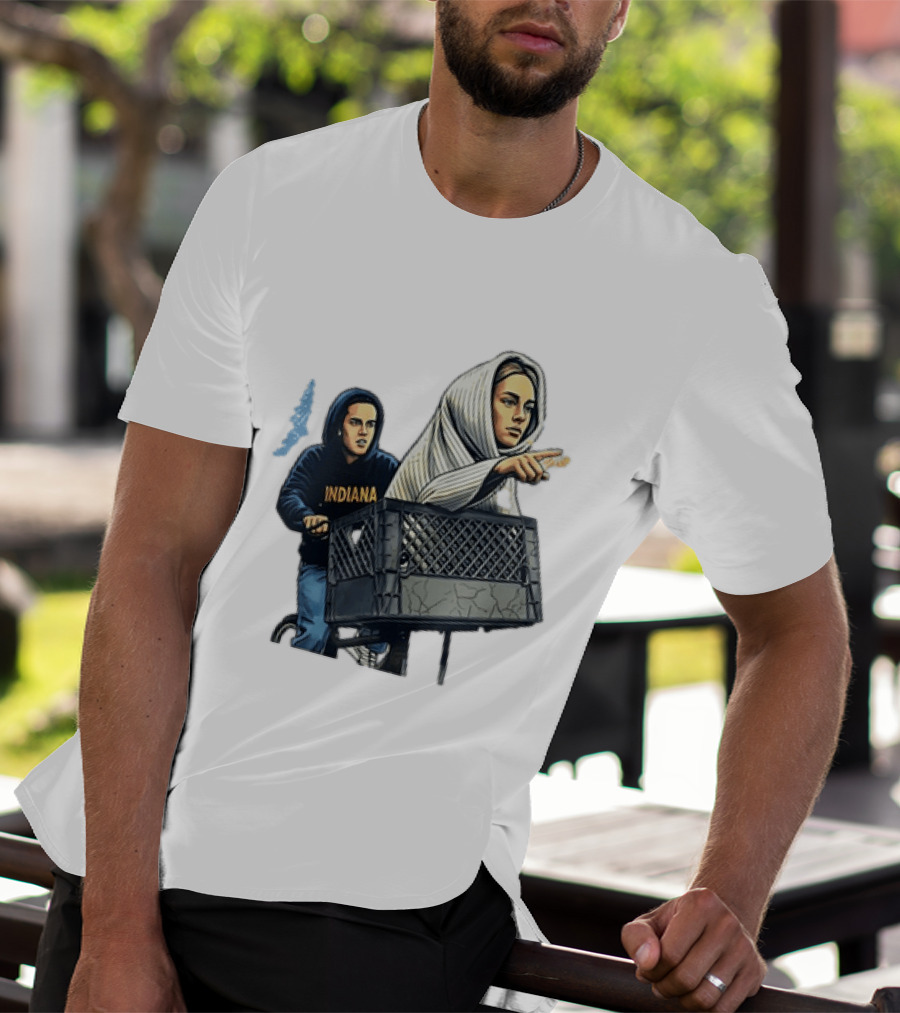 Caitlin Clark Sophie Cunningham E.T. Indiana Bike Basket T-Shirt
