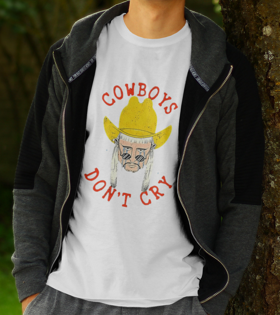 Cowboys Don't Cry Yellow Hat Sad Face T-Shirt