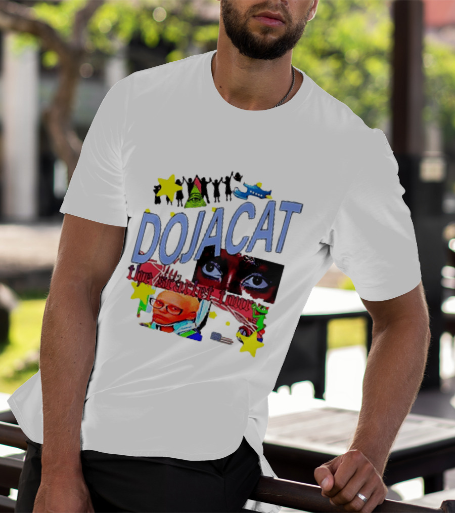 Doja Cat The Scarlet Tour Pop Art Stars And Eyes T-Shirt