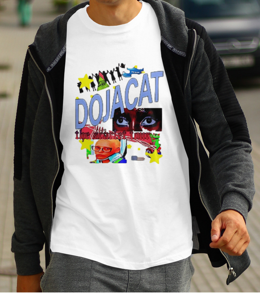 Doja Cat The Scarlet Tour Pop Art Stars And Eyes T-Shirt