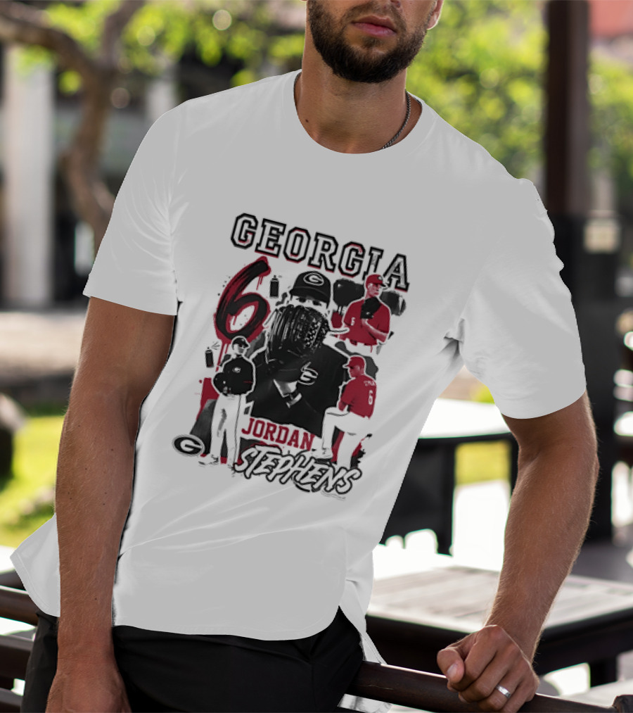 Georgia Bulldogs 6 Jordan Stephens Football T-Shirt