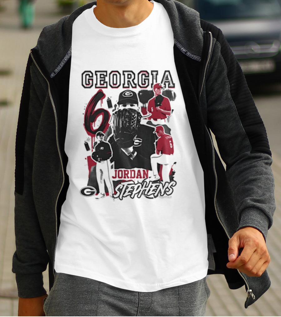 Georgia Bulldogs 6 Jordan Stephens Football T-Shirt