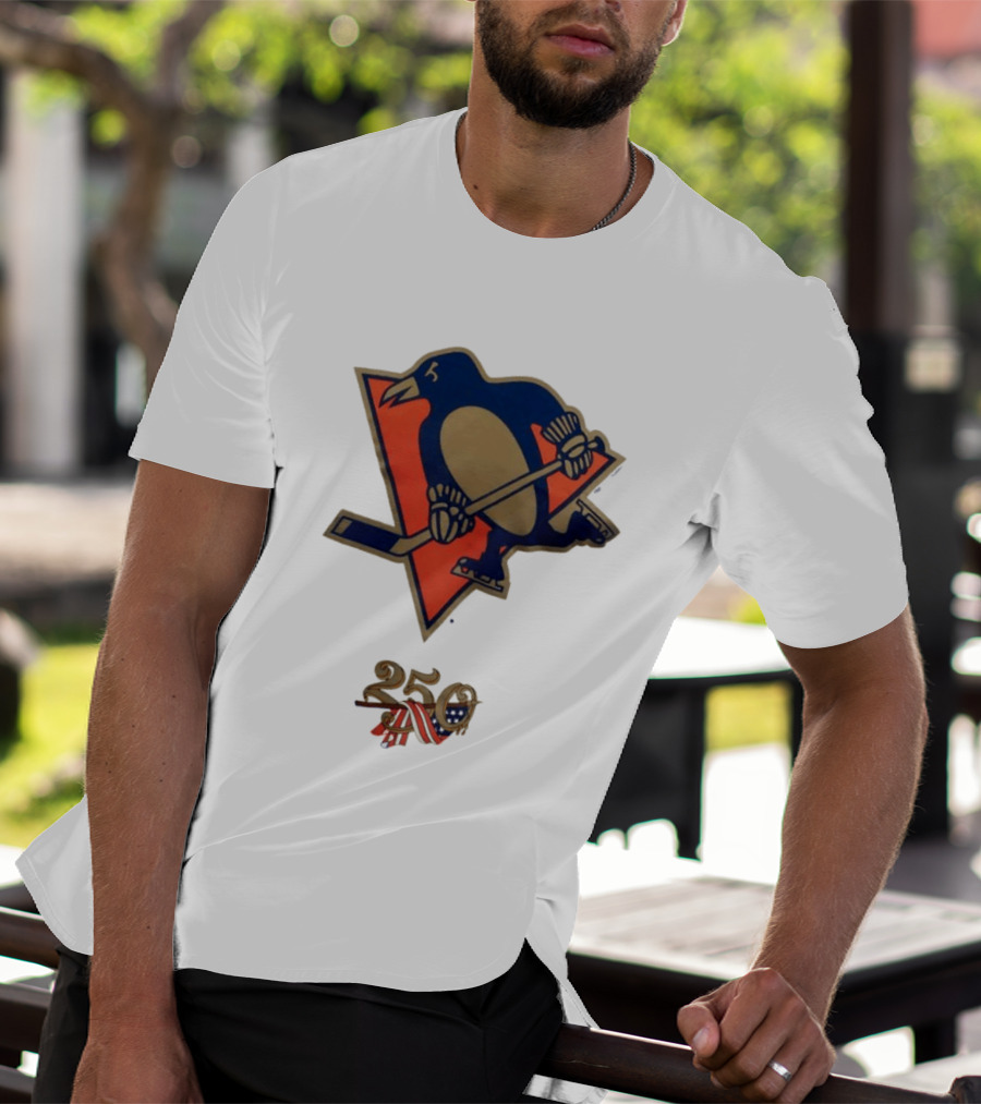 Pittsburgh Penguins 250 Logo Vintage Hockey Anniversary T-Shirt