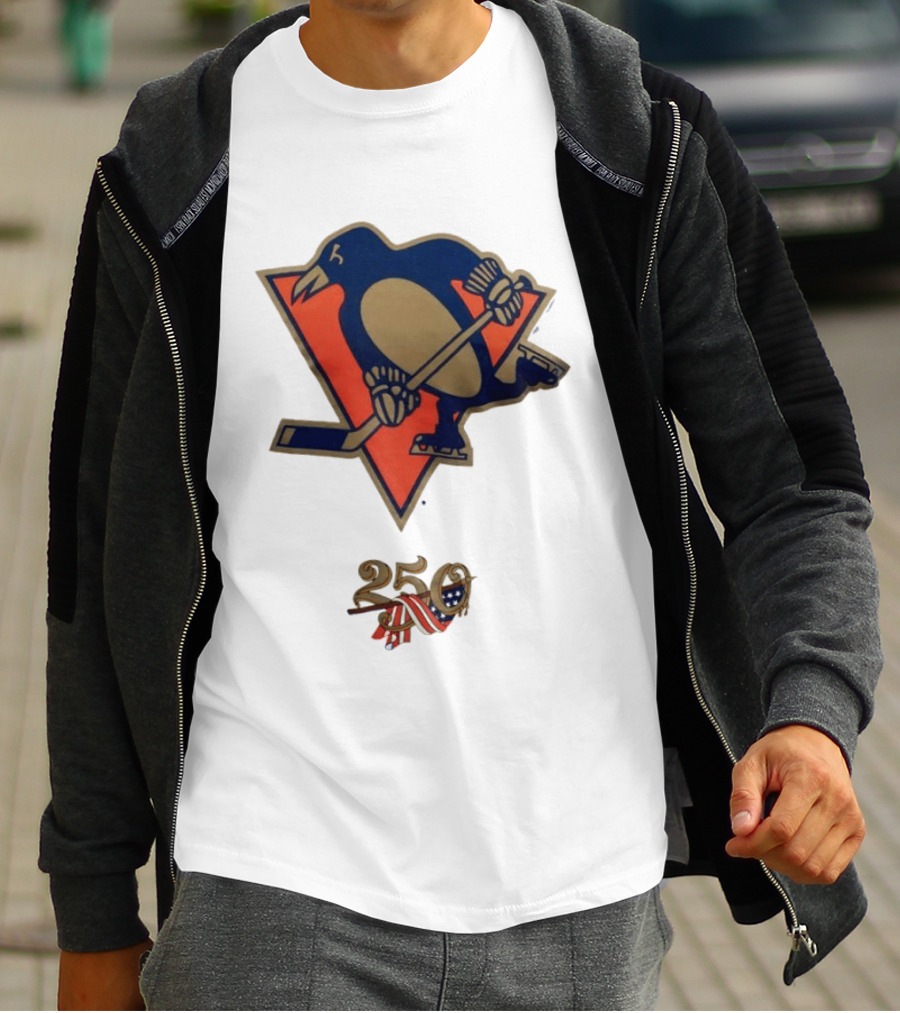 Pittsburgh Penguins 250 Logo Vintage Hockey Anniversary T-Shirt