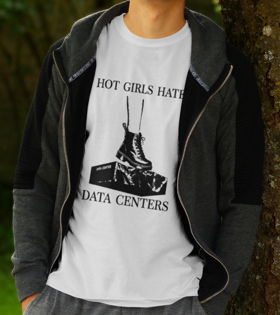 Hot Girls Hate Data Centers With Boots Stomping Computers T-Shirt