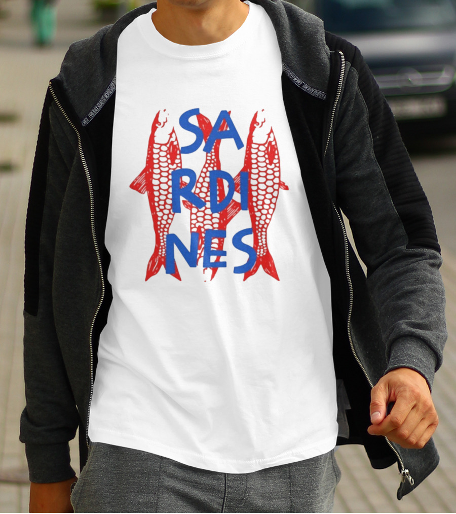 Sardines Tinned Fish Red Blue T-Shirt