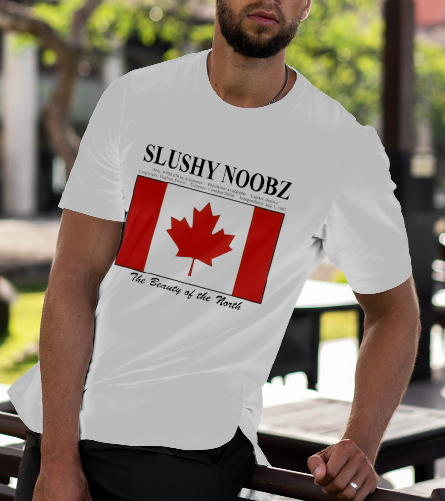 SLUSHY NOOBZ Canada Facts 1867 The Beauty Of The North Maples T-Shirt