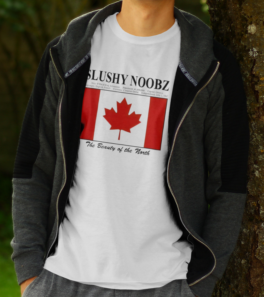 SLUSHY NOOBZ Canada Facts 1867 The Beauty Of The North Maples T-Shirt