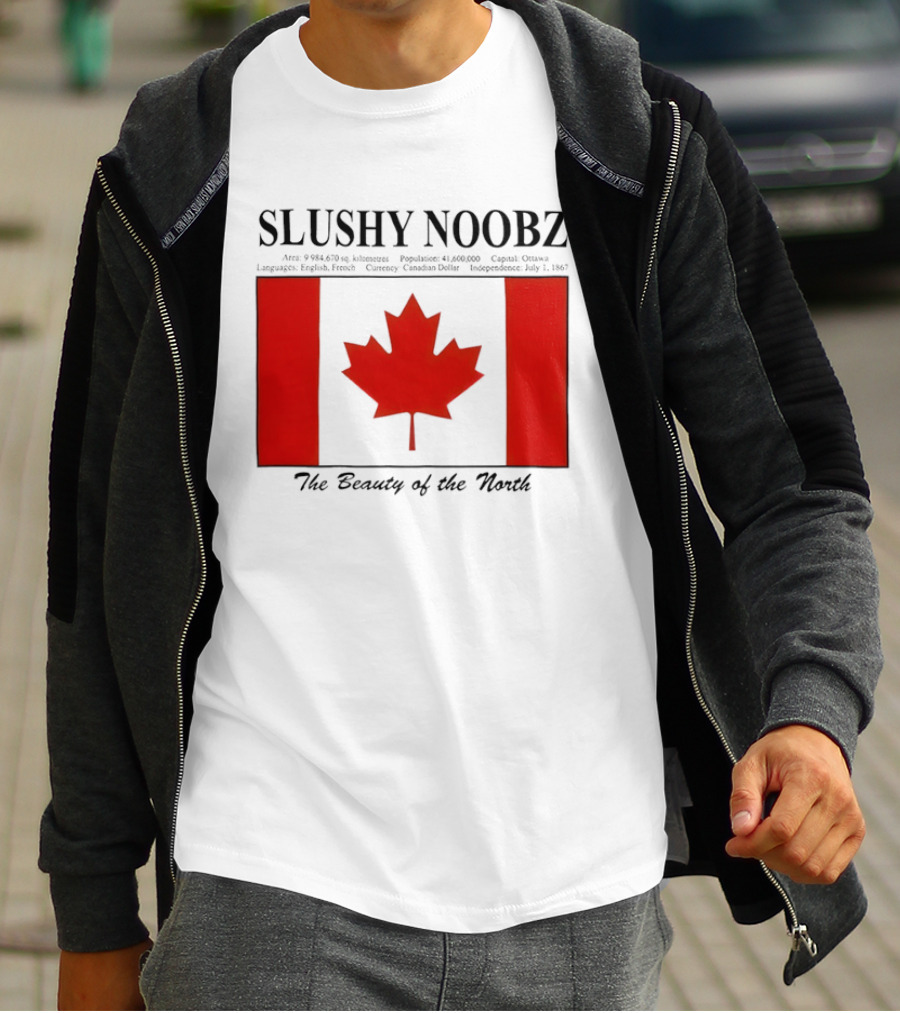 SLUSHY NOOBZ Canada Facts 1867 The Beauty Of The North Maples T-Shirt