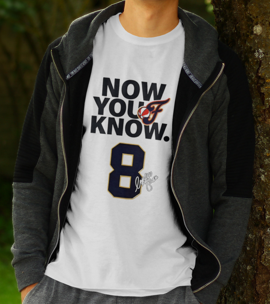 Sophie Cunningham Now You Know Indiana Fever 8 Signature T-Shirt