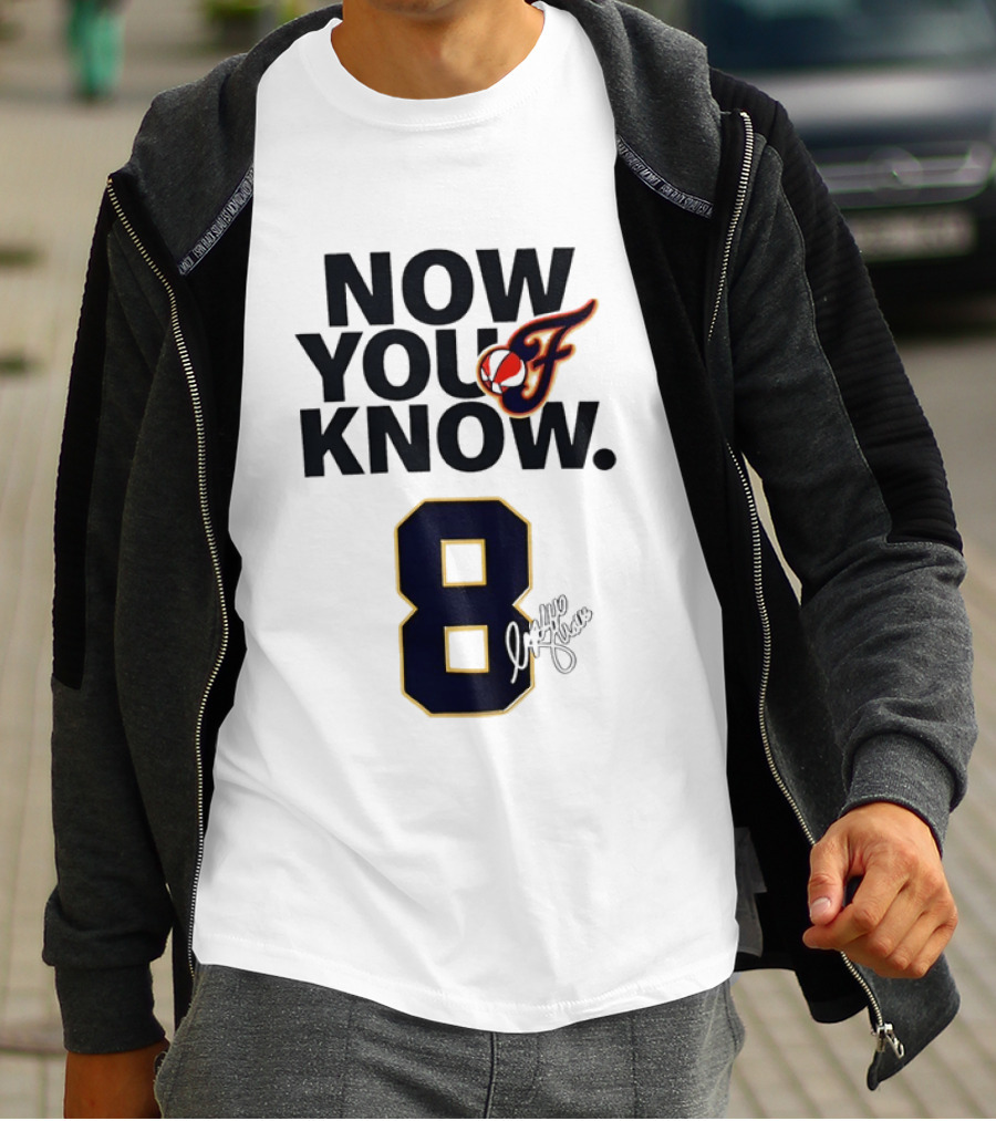 Sophie Cunningham Now You Know Indiana Fever 8 Signature T-Shirt