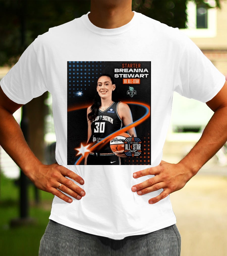 Starter Breanna Stewart 8X All Star New York Liberty AT&T WNBA All Star Chicago T-Shirt