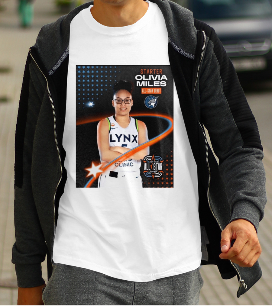 Starter Olivia Miles All Star Debut Lynx AT&T WNBA All Star Chicago T-Shirt