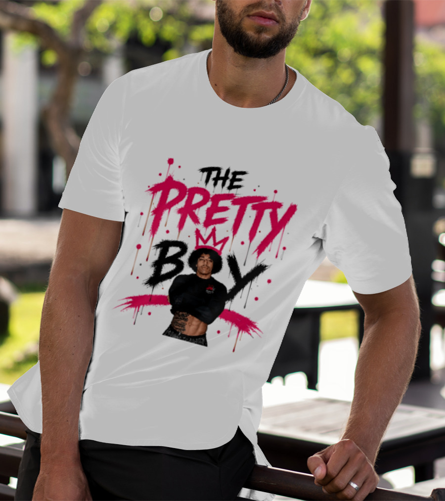 The Pretty Boy Jay King Crop Top With Pink Crown And Dripping Letters T-Shirt