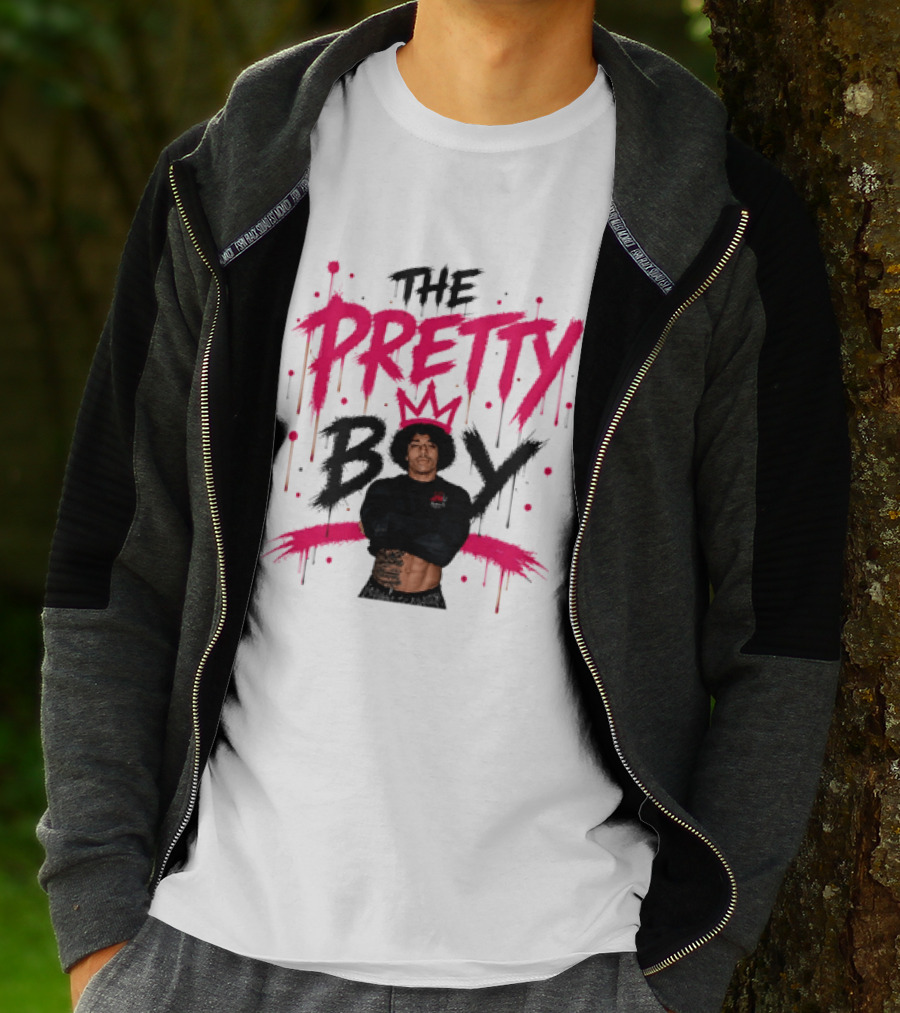 The Pretty Boy Jay King Crop Top With Pink Crown And Dripping Letters T-Shirt