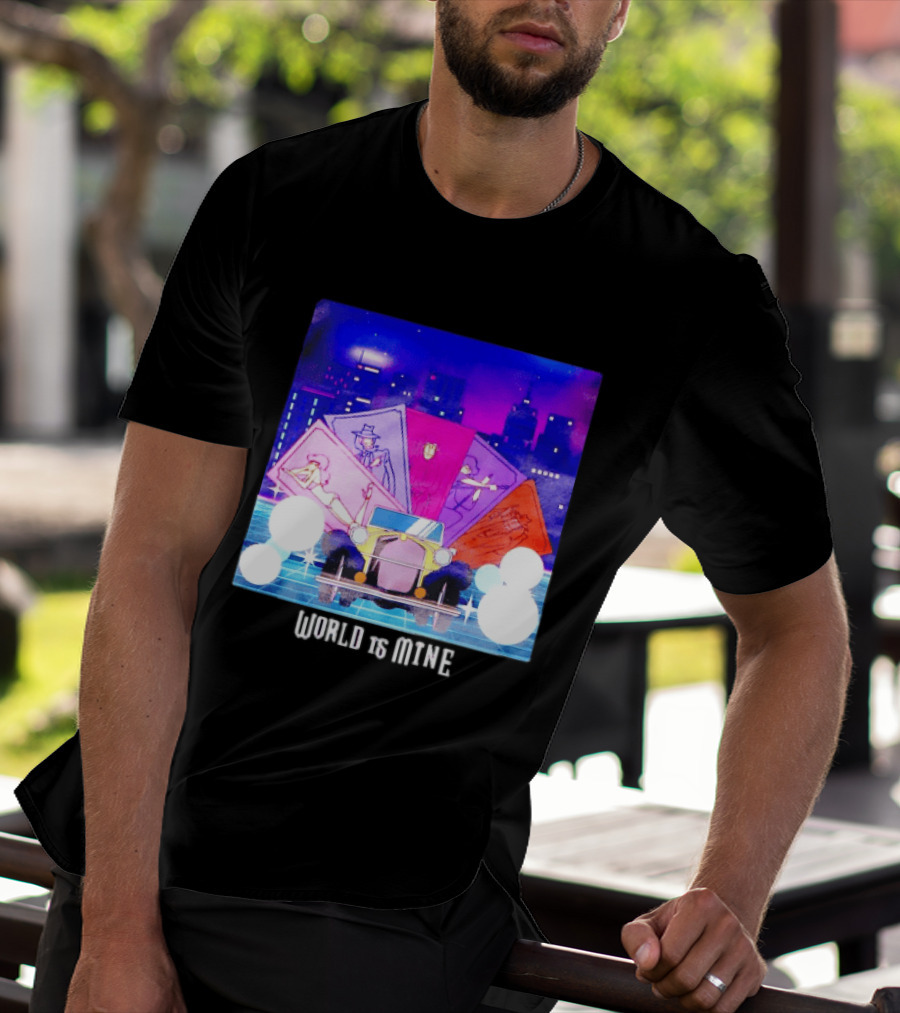 Lupin The Third Cast Classic Car Cityscape World Is Mine T-Shirt