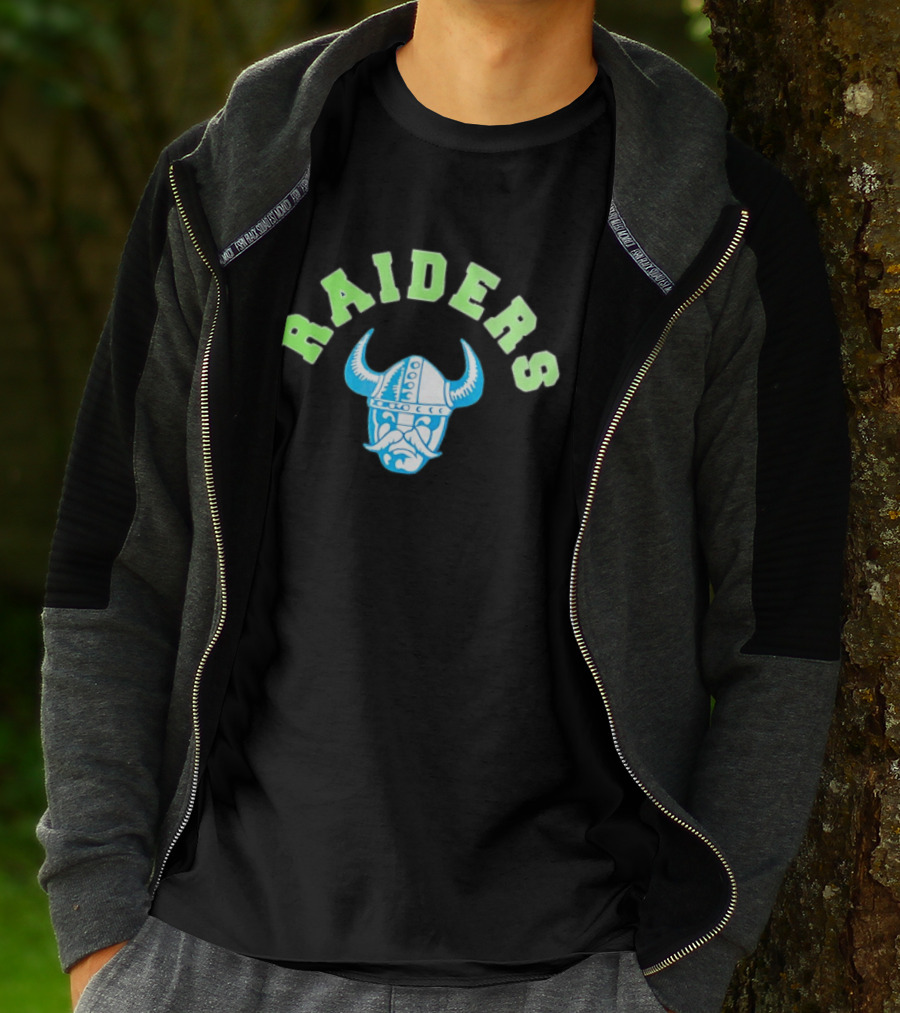 Viking Raiders Horned Helm Front View T-Shirt