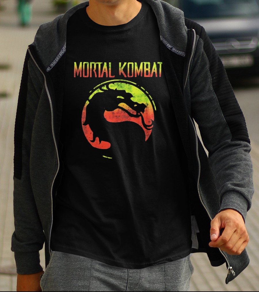 Mortal Kombat Yellow And Red Dragon T-Shirt