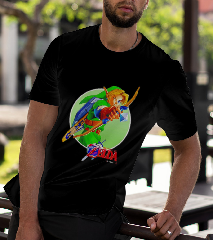The Legend Of Zelda Ocarina Of Time 3D Link Bow Aiming T-Shirt