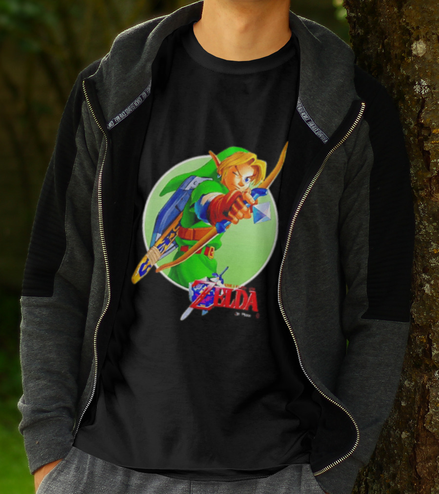 The Legend Of Zelda Ocarina Of Time 3D Link Bow Aiming T-Shirt