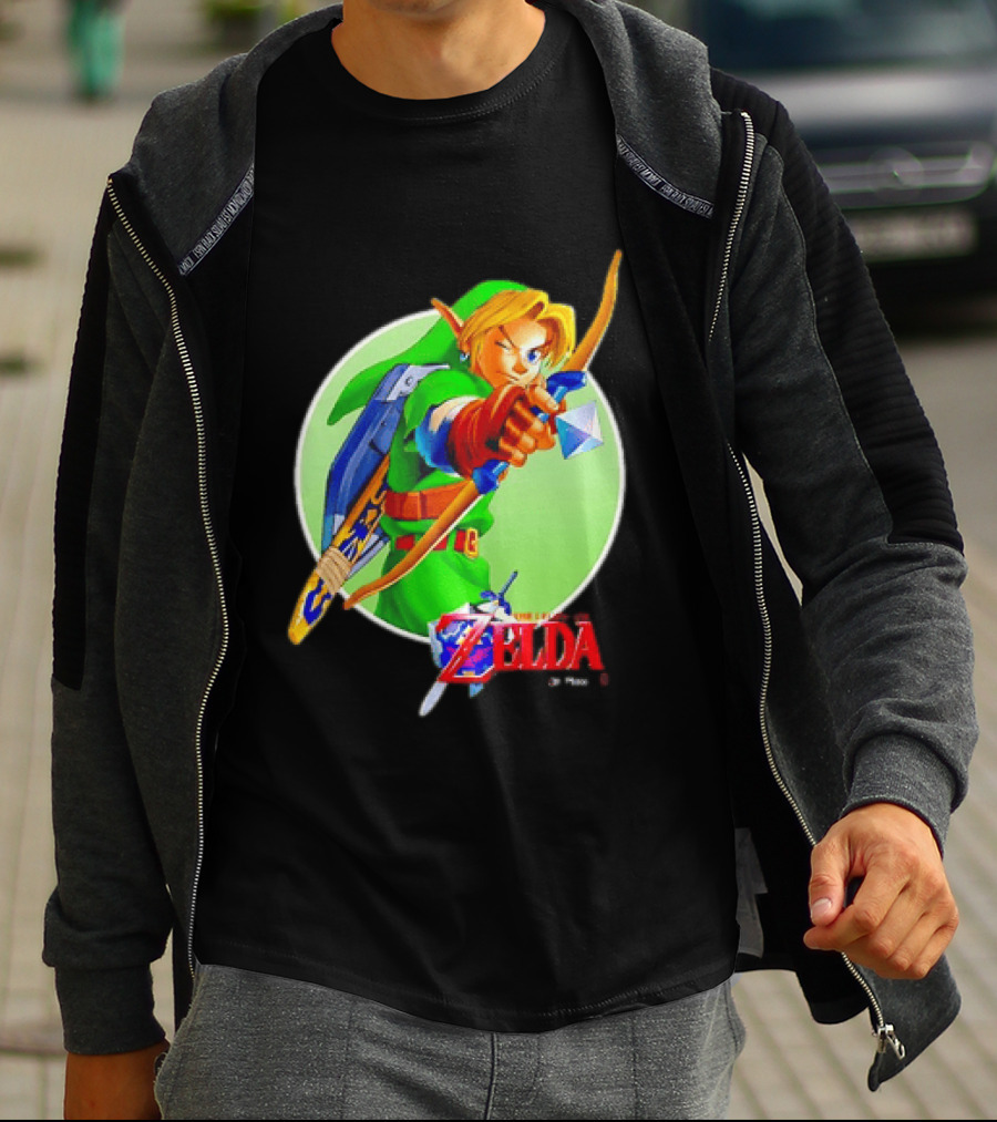 The Legend Of Zelda Ocarina Of Time 3D Link Bow Aiming T-Shirt