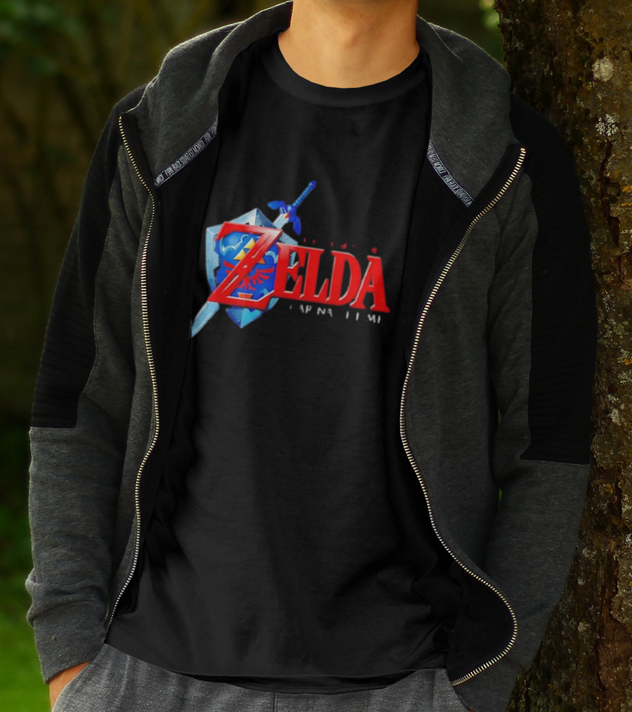 The Legend Of Zelda Ocarina Of Time Shield Sword T-Shirt
